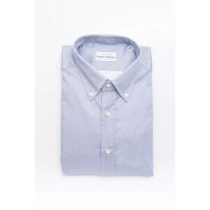 Robert Friedman Light Blue Cotton Men Men's Shirt